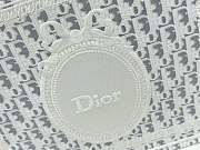 Kitlife Dior Medium Book Tote with Strap Grey Oblique Embroidery with White Lace 36x27.5x16.5cm  - 2
