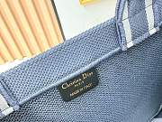 Kitlife Dior Medium Book Tote with Strap Blue and White Book Cover Embroidery 36x27.5x16.5cm - 2