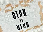 Kitlife Dior Medium Book Tote with Strap Beige, Pink and Black Book Cover Embroidery 36x27.5x16.5cm - 2