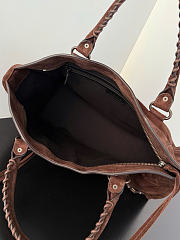 Kitlife Balenciaga Le City Bag in Dark Brown Suede Leather 37x27x10cm  - 5