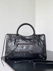 Kitlife Balenciaga Le City Medium Bag in Black Lambskin 38x24x16cm - 1