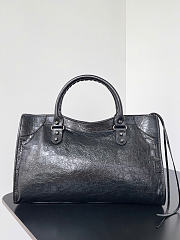 Kitlife Balenciaga Le City Medium Bag in Black Lambskin 38x24x16cm - 3
