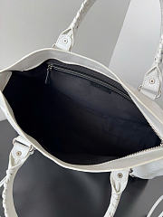 Kitlife Balenciaga Le City Medium Bag in White Lambskin 38x24x16cm - 5