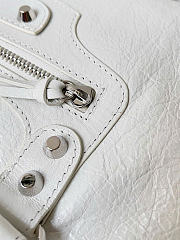 Kitlife Balenciaga Le City Medium Bag in White Lambskin 38x24x16cm - 3