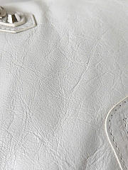 Kitlife Balenciaga Le City Medium Bag in White Lambskin 38x24x16cm - 2