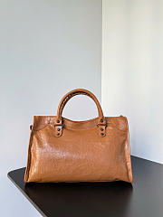 Kitlife Balenciaga Le City Medium Bag in Brown Lambskin 38x24x16cm  - 5
