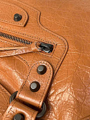 Kitlife Balenciaga Le City Medium Bag in Brown Lambskin 38x24x16cm  - 2