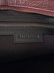Kitlife Balenciaga Le City Medium Bag in Burgundy Lambskin 38x24x16cm - 5