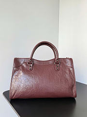 Kitlife Balenciaga Le City Medium Bag in Burgundy Lambskin 38x24x16cm - 4