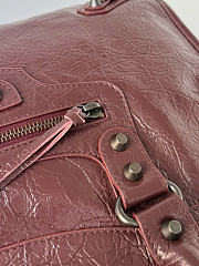 Kitlife Balenciaga Le City Medium Bag in Burgundy Lambskin 38x24x16cm - 2
