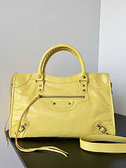 Kitlife Balenciaga Le City Medium Bag in Yellow Lambskin 38x24x16cm  - 1