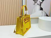 Kitlife Dior Medium Book Tote with Strap Yellow and Red Book Cover Embroidery 36x27.5x16.5cm - 6