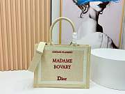 Kitlife Dior Medium Book Tote with Strap Beige and Red Book Cover Embroidery 36x27.5x16.5cm - 1
