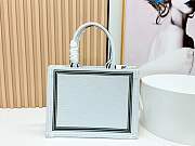 Kitlife Dior Medium Book Tote with Strap White, Green and Black Book Cover Embroidery 36x27.5x16.5cm - 3