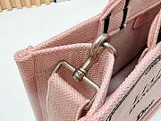 Kitlife Dior Medium Book Tote with Strap Pink and Green Book Cover Embroidery 36x27.5x16.5cm  - 4