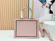 Kitlife Dior Medium Book Tote with Strap Pink and Green Book Cover Embroidery 36x27.5x16.5cm  - 3
