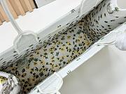 Kitlife Dior Medium Book Tote with Strap Buttercup Dior Embroidery and White Dior Médaillon 36x27.5x16.5cm  - 6