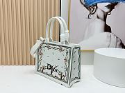 Kitlife Dior Medium Book Tote with Strap White Multicolor Revolution Flowers Embroidery 36x27.5x16.5cm  - 3