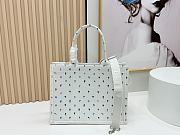 Kitlife Dior Medium Book Tote with Strap White Mulicolor Revolution Flowers Embroidery 36x27.5x16.5cm  - 3