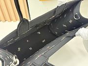 Kitlife Dior Medium Book Tote with StrapBlack Multicolor Revolution Flowers Embroidery 36x27.5x16.5cm  - 5