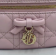 Kitlife Dior Mini Vanity Bag Pink Cannage Lambskin 17x10.5x8cm - 6