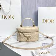 Kitlife Dior Mini Vanity Bag Beige Cannage Lambskin 17x10.5x8cm  - 1