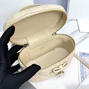 Kitlife Dior Mini Vanity Bag Beige Cannage Lambskin 17x10.5x8cm  - 5