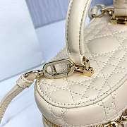 Kitlife Dior Mini Vanity Bag Beige Cannage Lambskin 17x10.5x8cm  - 4
