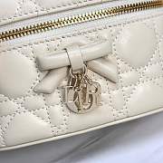 Kitlife Dior Mini Vanity Bag Beige Cannage Lambskin 17x10.5x8cm  - 3