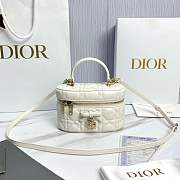 Kitlife Dior Mini Vanity Bag White Cannage Lambskin 17x10.5x8cm  - 1