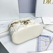 Kitlife Dior Mini Vanity Bag White Cannage Lambskin 17x10.5x8cm  - 4