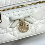 Kitlife Dior Mini Vanity Bag White Cannage Lambskin 17x10.5x8cm  - 2