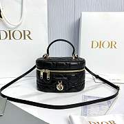Kitlife Dior Mini Vanity Bag Black Cannage Lambskin 17x10.5x8cm  - 1