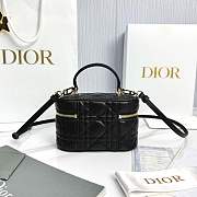 Kitlife Dior Mini Vanity Bag Black Cannage Lambskin 17x10.5x8cm  - 3