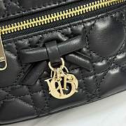 Kitlife Dior Mini Vanity Bag Black Cannage Lambskin 17x10.5x8cm  - 2