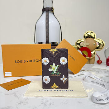 Kitlife Louis Vuitton Pocket Floral Silkscreen Wallet M27542 7.5x1x11.1cm