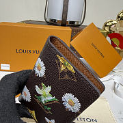 Kitlife Louis Vuitton Pocket Floral Silkscreen Wallet M27542 7.5x1x11.1cm - 5
