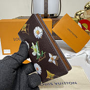 Kitlife Louis Vuitton Pocket Floral Silkscreen Wallet M27542 7.5x1x11.1cm - 4