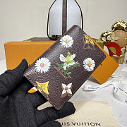 Kitlife Louis Vuitton Pocket Floral Silkscreen Wallet M27542 7.5x1x11.1cm - 3