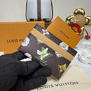Kitlife Louis Vuitton Floral Silkscreen Card Holder M27551 11x1.5x7cm - 5