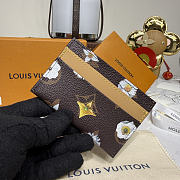 Kitlife Louis Vuitton Floral Silkscreen Card Holder M27551 11x1.5x7cm - 2