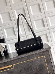 Kitlife Chanel Large Bowling Bag Grained Calfskin, Lambskin & Gold Metal Black & White AS6181 11x30x11cm  - 3