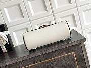 Kitlife Chanel Large Bowling Bag Grained Calfskin, Lambskin & Gold Metal White & Black  AS6181 11x30x11cm  - 6