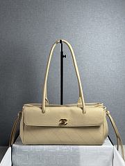Kitlife Chanel Small Shopping Bag Beige Grained Calfskin AS6288 31x15x12cm - 1