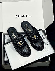 Kitlife Chanel Lambskin Quilted CC Turnlock Mules Black - 1