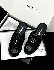 Kitlife Chanel Lambskin Quilted CC Turnlock Mules Black - 6