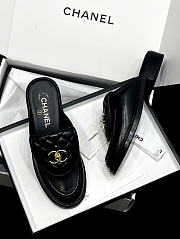 Kitlife Chanel Lambskin Quilted CC Turnlock Mules Black - 3