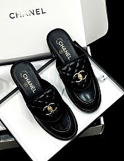 Kitlife Chanel Lambskin Quilted CC Turnlock Mules Black - 2