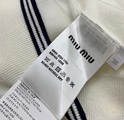 Kitlife Miu Miu Stripe-detail Polo Top White - 4