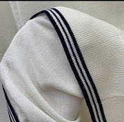 Kitlife Miu Miu Stripe-detail Polo Top White - 3